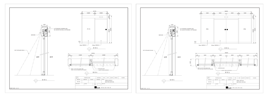 KI-BLUE Built-in Automatic Sliding Door Kit 