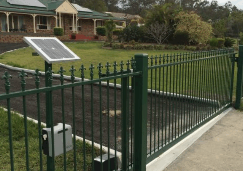 Ideal for remote areas, solar sliding gate automation operates independently of mains power.