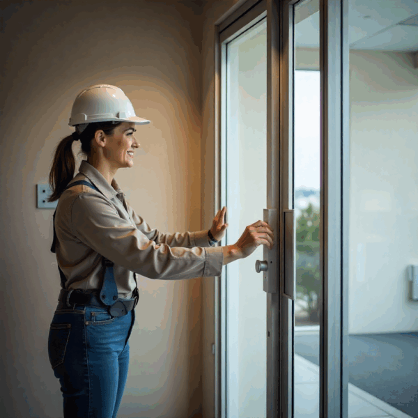 Safety sensor preventing collision on an Automatic Swing Door Opener.