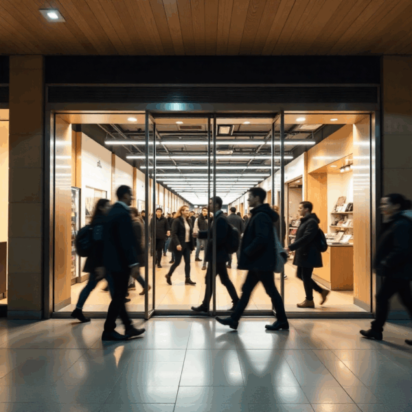High-performance automatic door operator used in shopping centre automation