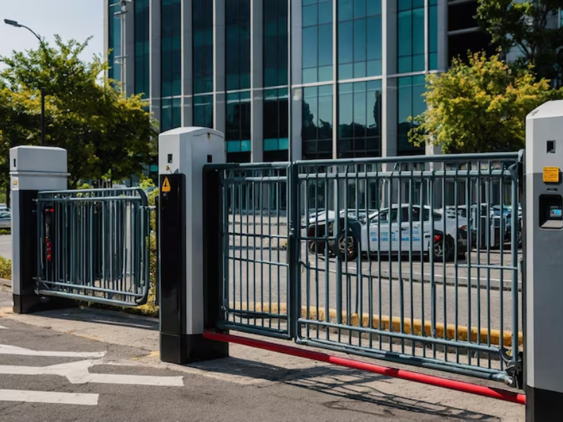 Smart warehouse automation using industrial sliding gate motor with IoT-enabled secure sliding gates.