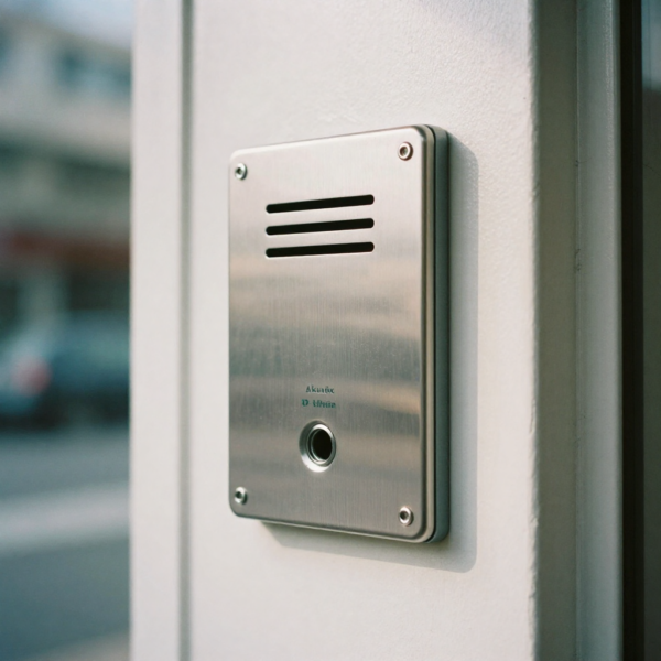 Akuvox 2-Wire IP Intercom Kit video displayed on NVR surveillance monitor