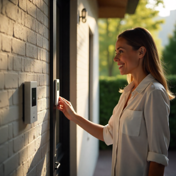 Daytime video clarity from Akuvox 2-Wire IP Intercom Kit in bright outdoor conditions