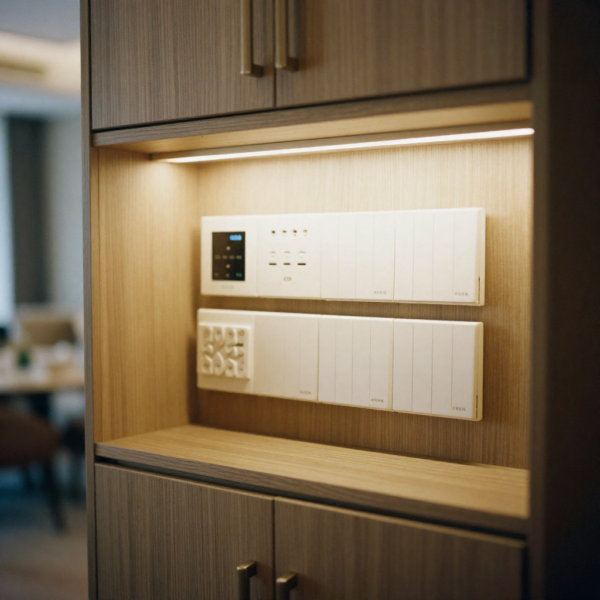 KNX System expansion using Jigsaw KNX Gateway (2 Users) inside a smart home automation cabinet.