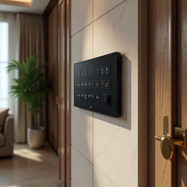 Jigsaw KNX Gateway (2 Users) installed inside a KNX System control panel.