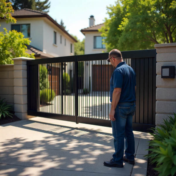 Automatic gate system using properly aligned safety sensors for gates to prevent false trips.