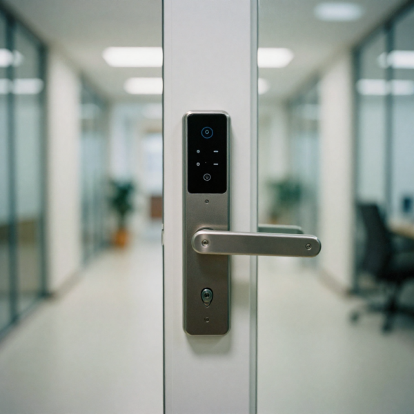 Smart home hub interface showing connected smart lock automation settings.