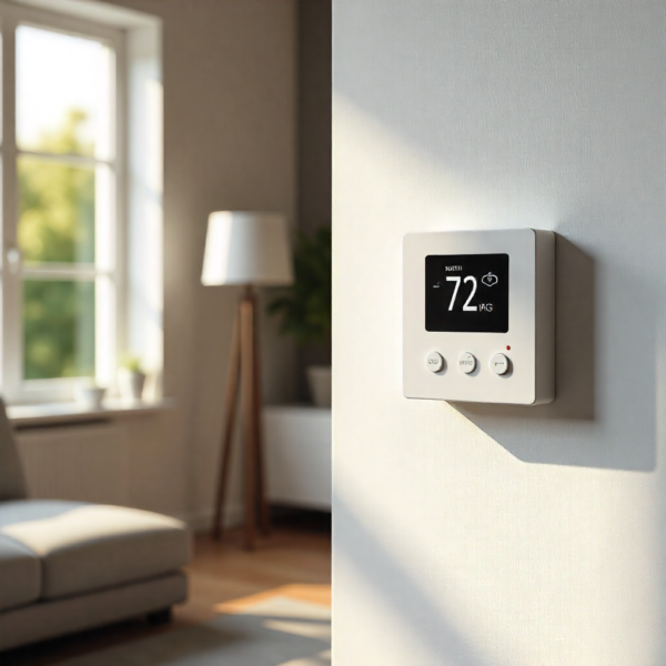 Motorised window actuator installed as part of a smart window control system retrofit