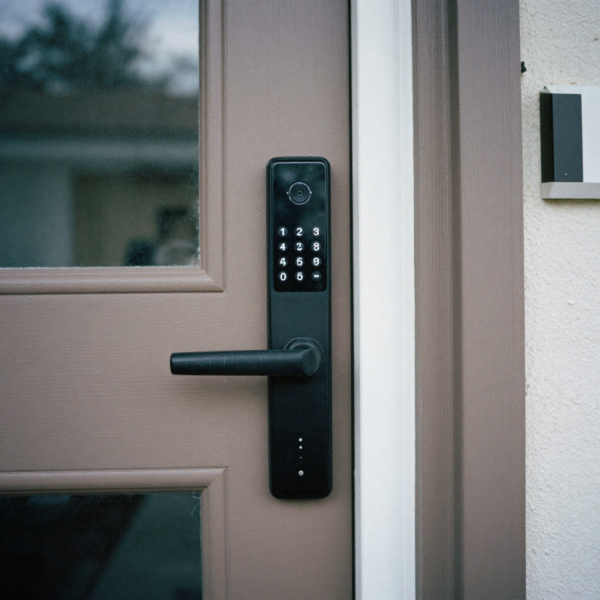 Access Control Systems installed on front door of holiday home