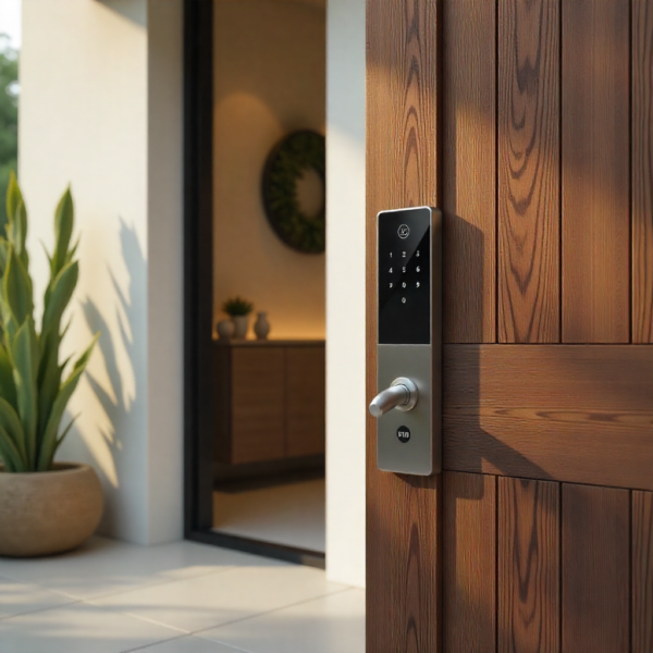 Access Control Systems installed at holiday home entrance for keyless entry