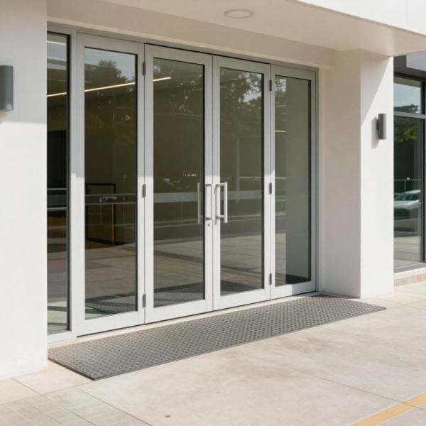 Automatic sliding door reducing fall risk in aged care environment