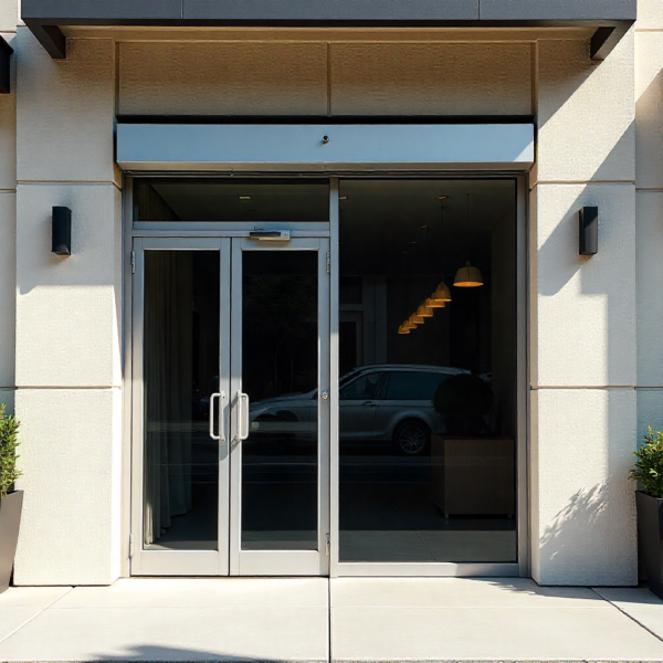 Automatic swing door opener professionally installed to minimise motor strain