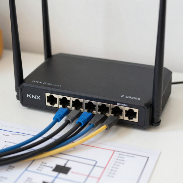 Jigsaw KNX Gateway (2 Users) connected to home network router