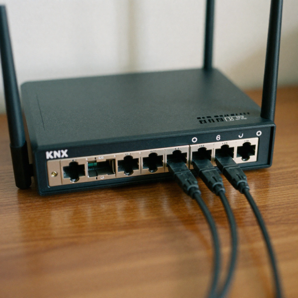 Jigsaw KNX Gateway (2 Users) installed near KNX power supply