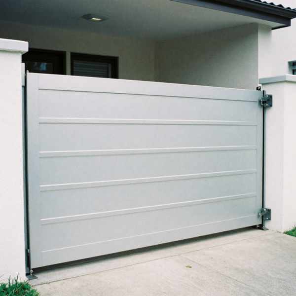 Sliding gate automation system installed at residential driveway entrance