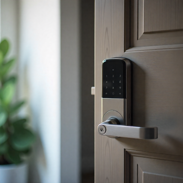 Smart lock connected securely to home Wi-Fi network