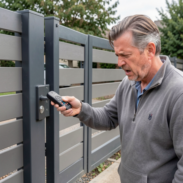 Swing gate automation affected by weather causing temporary connectivity issues