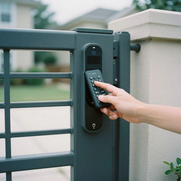 Swing gate automation remote showing connectivity issues due to weak battery