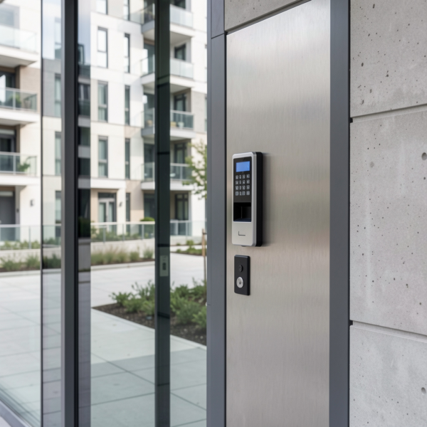 Access control system integrated with intercom for visitor entry