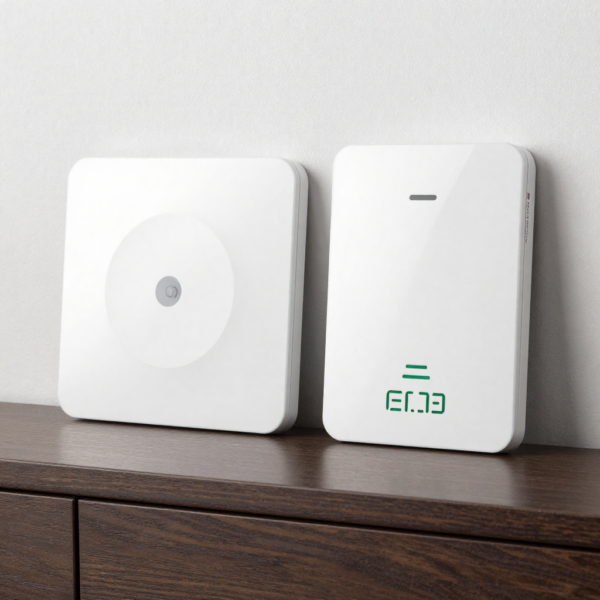 Network topology of 2-Wire IP Intercom Kit showing door station and indoor units