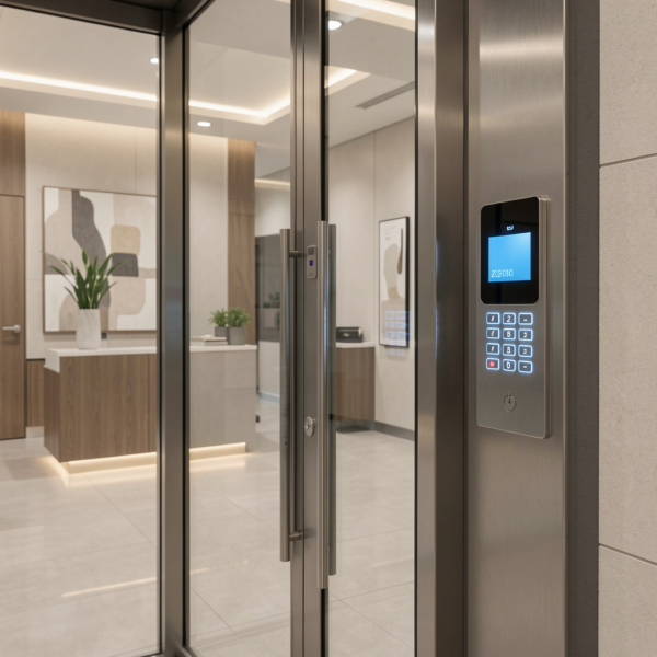 Old mechanical lock vs modern access control systems