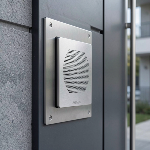 Apartment corridor using Akuvox 2-Wire IP Intercom Kit for secure communication