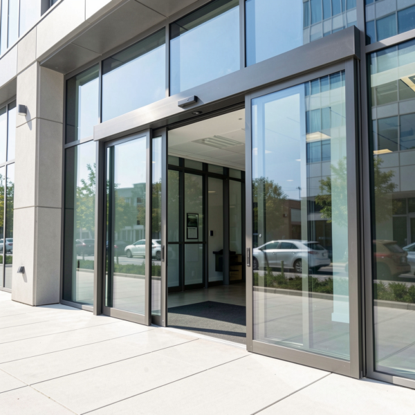 Automatic sliding door manual override operation