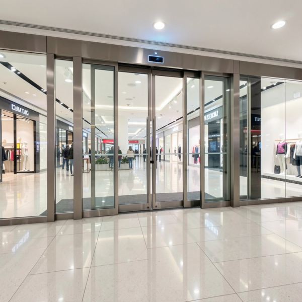 Automatic sliding door control unit inside operator