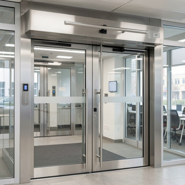 Smart building entrance using Automatic Swing Door Opener technology