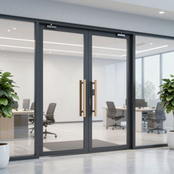 Automatic swing door opener for accessible building entry