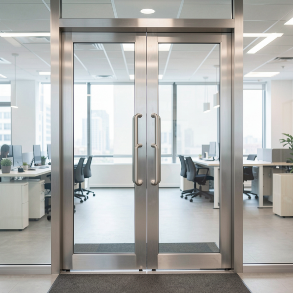 Automatic swing door opener with electric strike lock