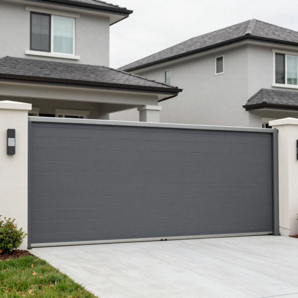 Residential driveway gate safety detection zone