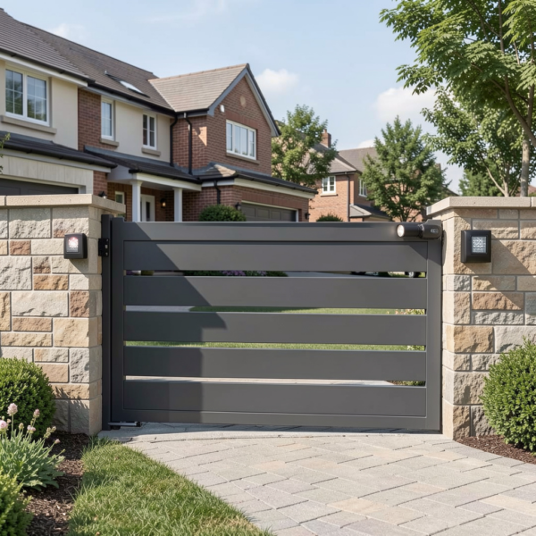 Safety edge sensor on sliding gate leading edge