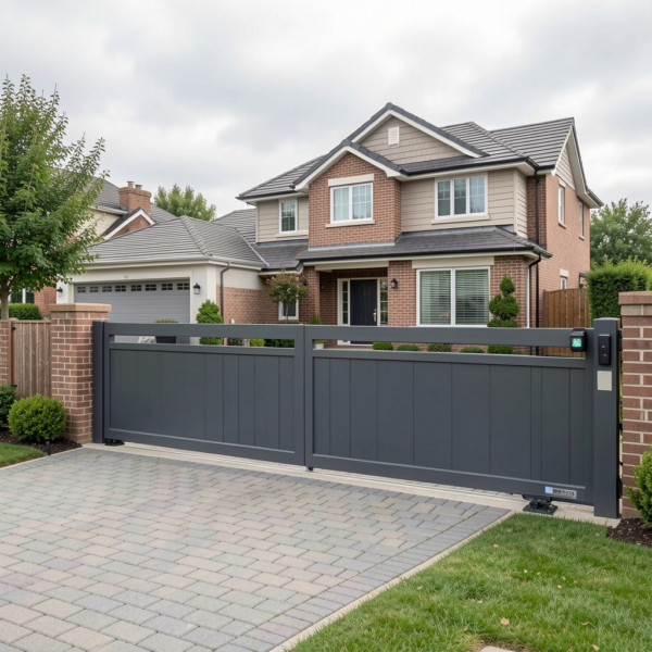 Safety sensors for gates at residential driveway entrance