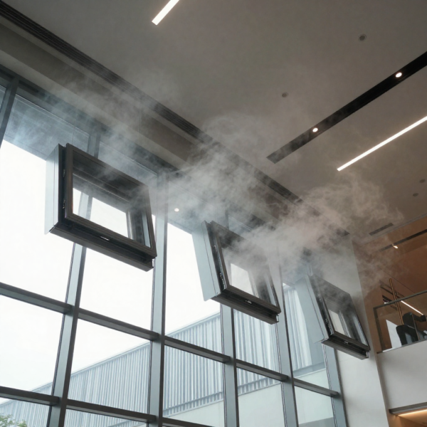 Smart window control system fire alarm integration