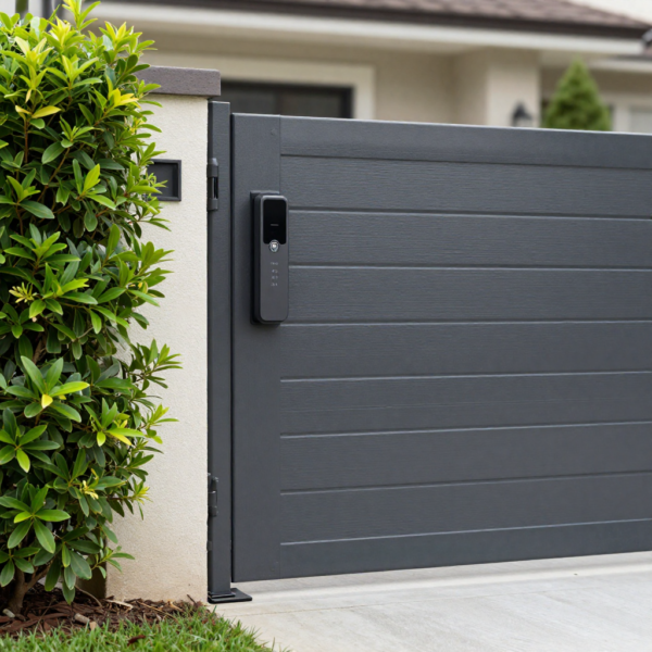 Modern architectural entrance featuring Swing Gate Automation