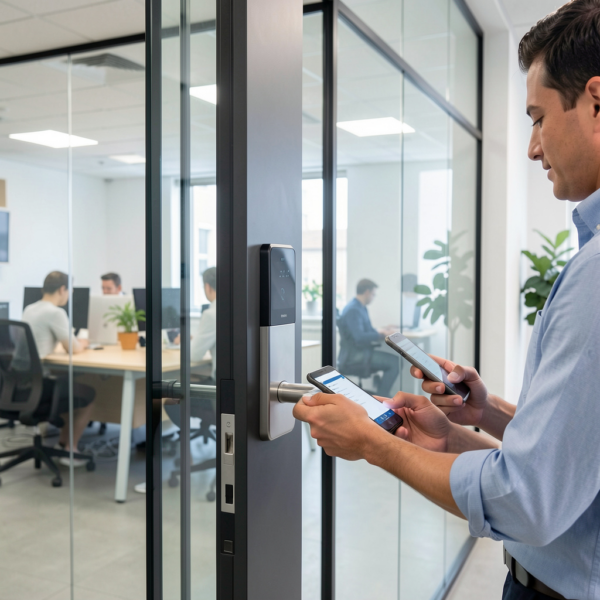 Smart lock providing secure access to shared residential spaces