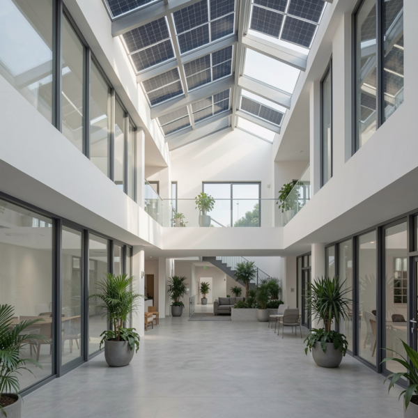 Akuvox video intercom with HD camera and indoor touchscreen monitor.