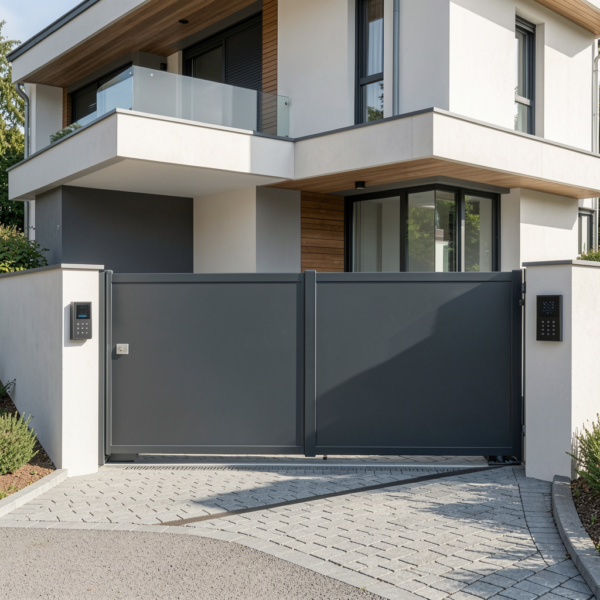 Modern sliding gate automation improving access control and convenience.