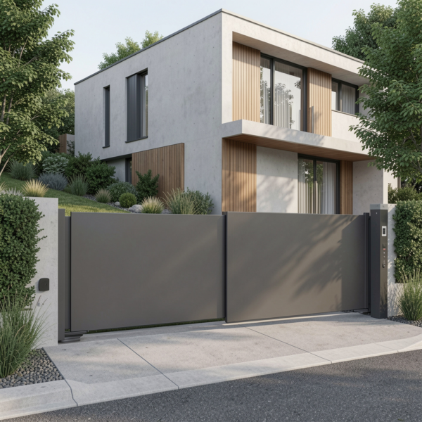 Sliding gate automation integrated with smart home access control system.