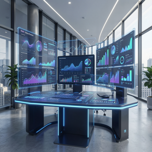 Advanced analytics dashboard visualizing performance data in smart automation solutions platform.