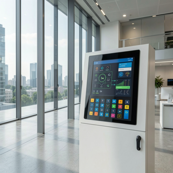 Futuristic smart factory using AI automation and green energy to support ESG strategies