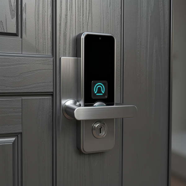 Modern Smart Lock installed on front door ensuring security without WiFi connection
