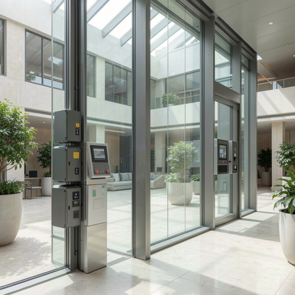 Smart Window Control System with AI sensors managing light intensity and indoor comfort