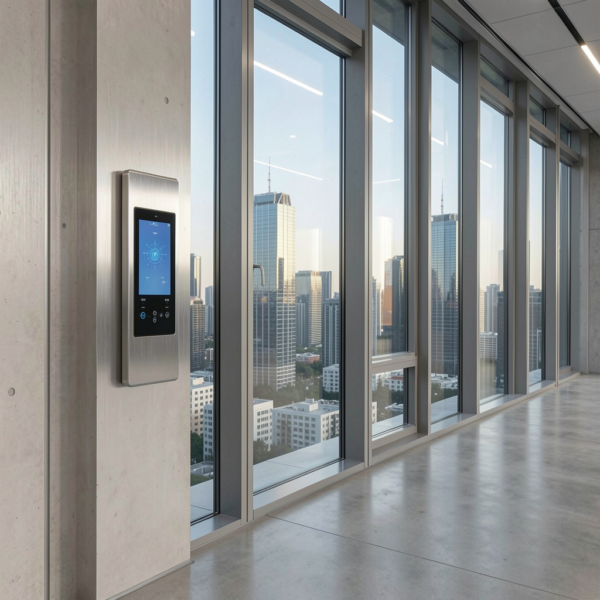 Smart Window Control System adjusting blinds automatically to reduce glare and improve comfort