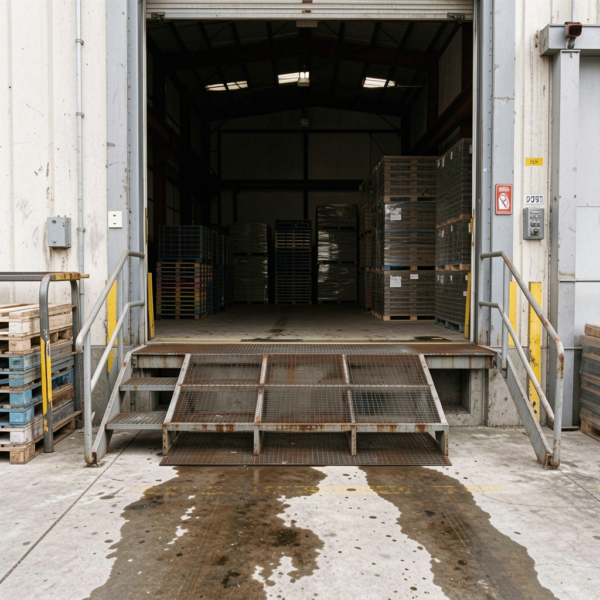 Vision Z-Wave Outdoor Siren protecting manufacturing facility with high-decibel alarm