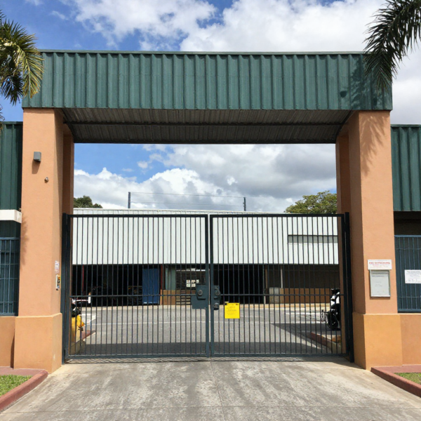 Outdoor siren for industry protecting manufacturing site with loud alarm system