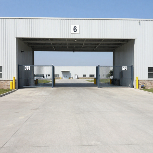 Vision Z-Wave Outdoor Siren installed on factory exterior for industrial security system