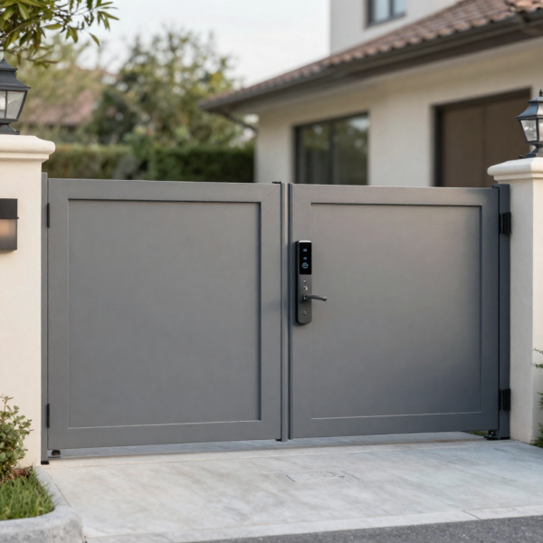 Silent swing gate automation reducing operational noise