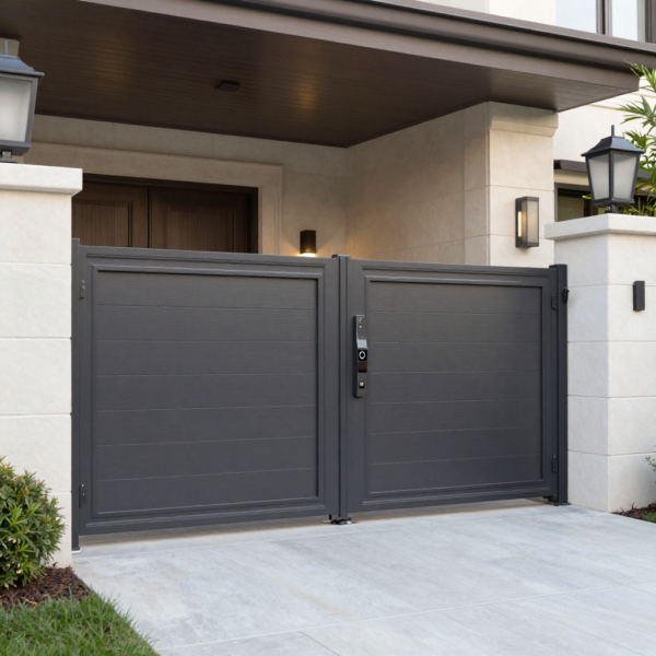 Automatic swing gate opening smoothly with low-noise motor